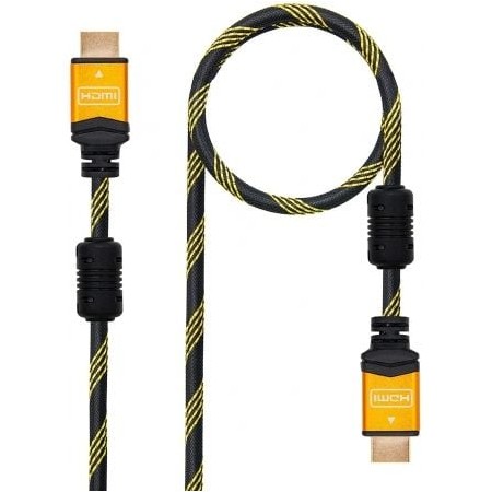 Cabo HDMI 2.0 4K Nanocable 10.15.1602/ HDMI Macho - HDMI Macho/ 1,5m/ Preto/ Laranja