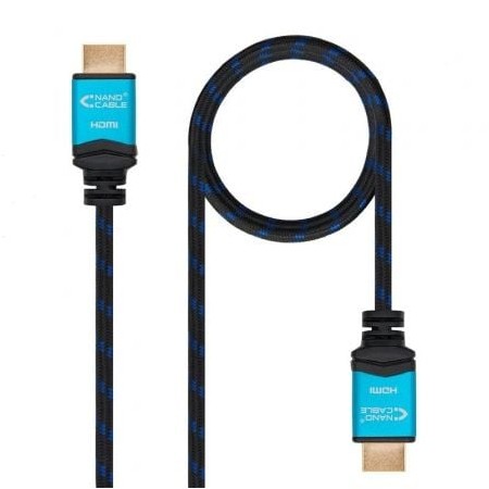 Cabo HDMI 2.0 4K Nanocable 10.15.3707/ HDMI Macho - HDMI Macho/ 7m/ Preto/ Azul