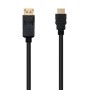 Nanocable 10.15.4301/ Displayport Macho - Cabo Conversor HDMI Macho/ 1m/ Preto