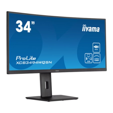 Tela de LED iiyama ProLite XCB3494WQSN-B5 86,4 cm (34") 3440 x 1440 pixels UltraWide Quad HD Preto