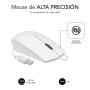 SUBBLIM Silent Business Mouse com cabo USB 1200 DPI Branco