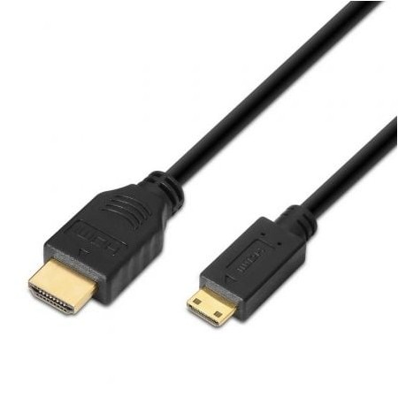 Cabo HDMI Aisens A119-0114/ HDMI Macho - Mini HDMI Macho/ 1,8 m/ Preto