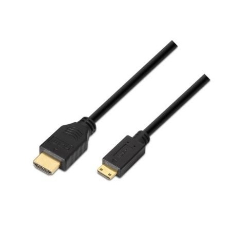 Cabo HDMI Aisens A119-0115/ HDMI Macho - Mini HDMI Macho/ 3m/ Preto