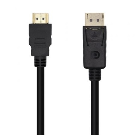 Aisens A125-0459/ Displayport Macho - Cabo Conversor HDMI Macho/ 1m/ Preto