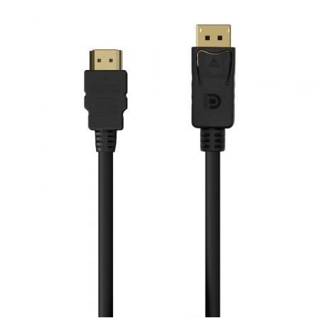 Aisens A125-0550/ Displayport macho - cabo conversor HDMI macho/ 50 cm/ preto