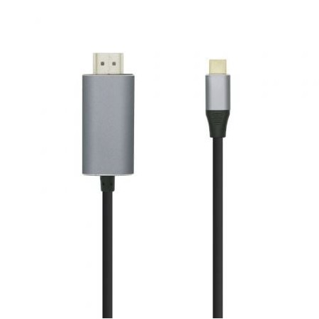 Cabo HDMI Aisens A109-0392/ USB tipo C macho - HDMI macho/ 0,8 m/ preto