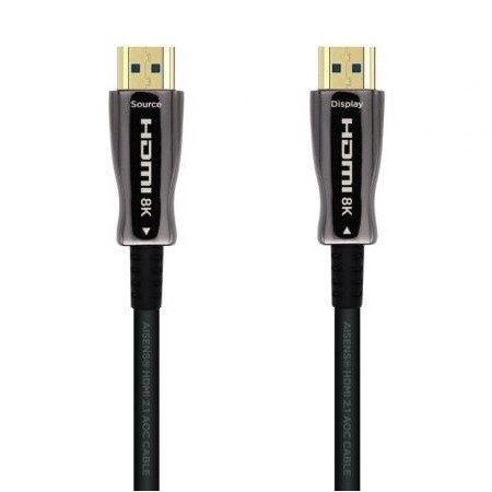 Cabo HDMI 2.1 AOC 8K Aisens A153-0522/ HDMI Macho - HDMI Macho/ 60m/ Preto