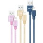 Cabos Lightning USB 2.0 Nanocable 10.10.0401-CO2/ USB Macho - Lightning Macho/ 1m/ 3 Unidades/ Rosa, Dourado, Azul Pacífico