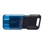 Kingston Technology DataTraveler 80 Unidade flash USB 128 GB USB Type-C 3.2 Gen 1 (3.1 Gen 1) Preto, Azul