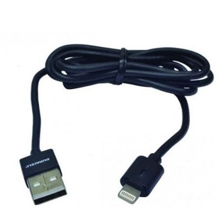 Cabo USB Lightning Duracell USB5012A/ USB Macho - Lightning Macho/ 1m/ Preto