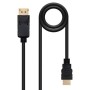 Cabo Displayport Nanocable 10.15.4302/ Displayport Macho - HDMI Macho/ 2m/ Preto