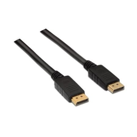 Cabo Displayport 1.2 4K Aisens A124-0130/ Displayport Macho - Displayport Macho/ 3m/ Preto