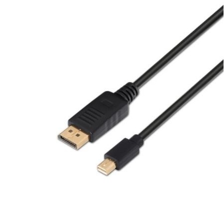 Cabo Mini Displayport Aisens A124-0131/ Displayport Macho - Mini Displayport Macho/ 2m/ Preto