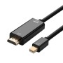 Cabo Mini Displayport Aisens A125-0361/ Mini Displayport Macho - HDMI Macho/ 2m/ Preto