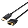 Cabo Displayport Aisens A125-0365/ Displayport Macho - VGA Macho/ 2m/ Preto