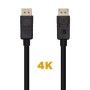 Cabo Displayport 1.2 4K Aisens A124-0455/ Displayport Macho - Displayport Macho/ 1m/ Preto