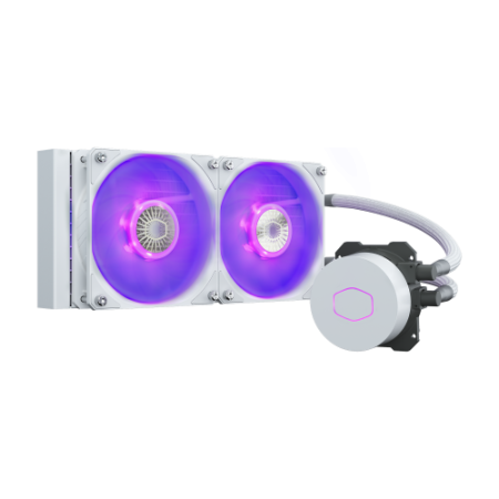 Placa-mãe Cooler Master MasterLiquid ML240L V2 RGB White Edition Sistema de resfriamento líquido tudo-em-um 12 cm branco