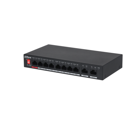 DAHUA - DH-PFS3010-8ET-96-V2 - SWITCH HI-POE 8 PORTAS 10/100 + 2 UPLINK GIGABIT 96W