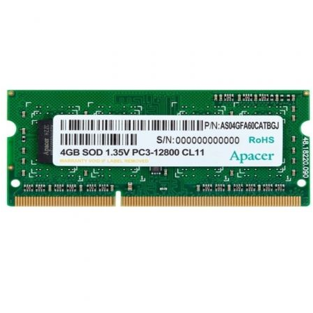 Memória RAM Apacer 4 GB/ DDR3/ 1600 MHz/ 1,35 V/ SODIMM