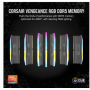 MEMÓRIA CORSAIR DDR5 64GB 2X32GB PC5200 VENGEANCE RGB CMH64GX5M2B5200Z40K