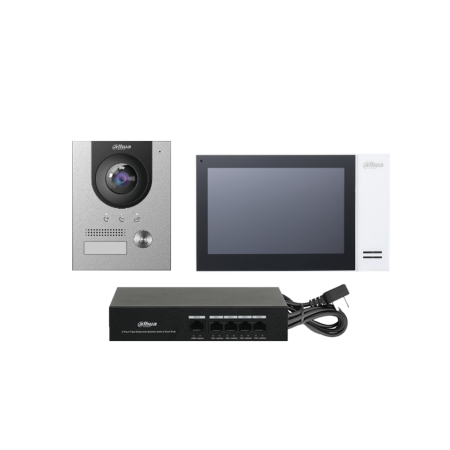 DAHUA - DH-KTP01LS - - KIT DE VIDEOPORTEIRO IP DAHUA COMPOSTO POR 1X VIDEOPORTEIRO IP DAHUA - DH-VTO2201F-P. 1X MONITOR IP DAHUA