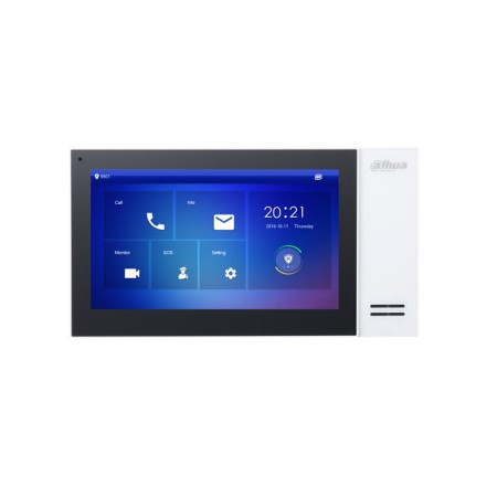 DAHUA - DH-VTH2421FW-P - MONITOR INTERNO 7" SUPERFÍCIE PARA IP POE SD 6E 1S ALARME VIDEOPORTEIRO BRANCO