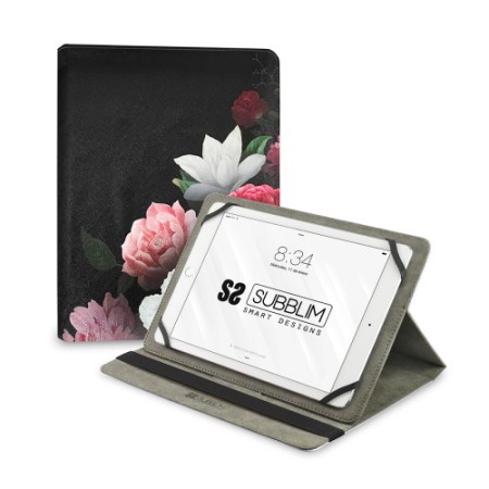 SUBBLIM Estojo universal para tablet TRENDY CASE ROSES 11"