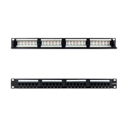 Patch Panel Nanocable 10.21.4124/ 24 portas/ Cat.6a/ Altura 1U