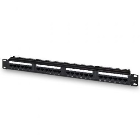 Patch Panel Aisens A141-0509/ 24 portas/ Cat.6/ Altura 1U/ Gerenciamento de cabos