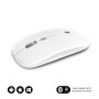 SUBBLIM Mouse óptico sem fio 2.4G e mouse plano duplo Bluetooth recarregável branco