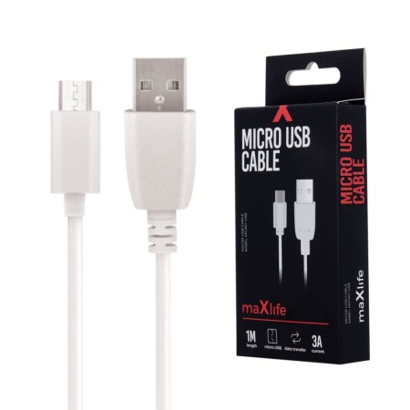 Cabo Usb-A 2.0 3A Macho / Micro Usb-B Branco 1M