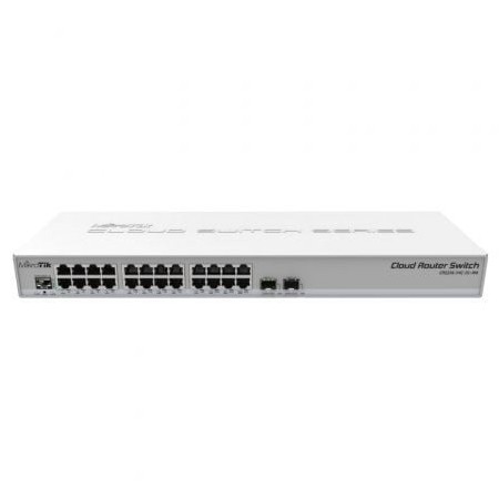 Switch Router Mikrotik CRS326-24G-2S+RM 26 Portas/ RJ45 10/100/100/ SFP/ PoE