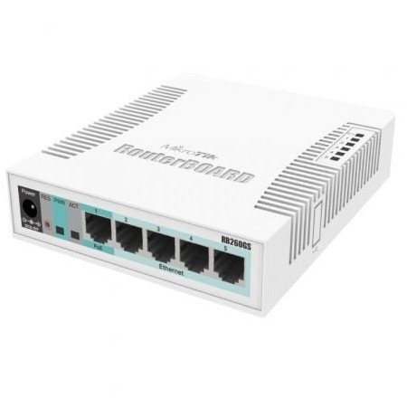 Switch Mikrotik CSS106-5G-1S 6 portas/ RJ45 10/100/1000/ SFP/ PoE