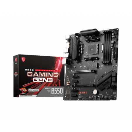 PLACA MSI B550 GAMING GEN3,AMD,AM4,B550,4DDR4,128GB,DVI+HDMI,GBLAN,6SATA3+M.2,6USB3.2,ATX