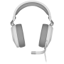 Fone de ouvido Corsair HS65 SURROUND com fio portátil para jogos branco