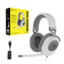 Fone de ouvido Corsair HS65 SURROUND com fio portátil para jogos branco