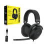 Fones de ouvido Corsair HS65 SURROUND com fio para jogos portáteis de carbono