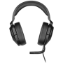 Fones de ouvido Corsair HS55 ESTÉREO com fio para jogos portáteis de carbono