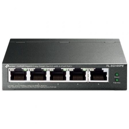 TP-Link TL-SG105PE 5 portas/ RJ-45 10/100/1000 PoE Switch