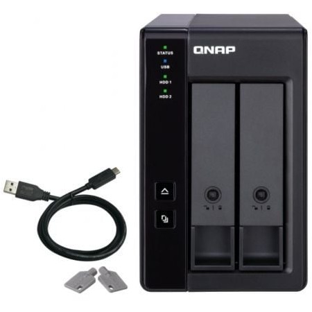 DAS QNAP TR-002/ 2 compartimentos 3,5"- 2,5"/ Formato de torre