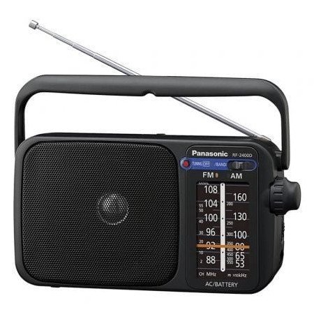 Rádio Portátil Panasonic RF-2400DEG-K/ Preto