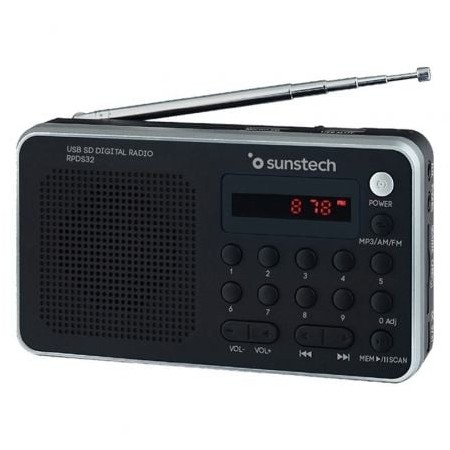 Rádio Portátil Sunstech RPD32SL/Prata