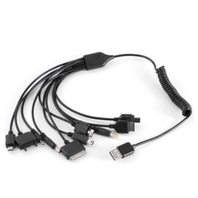 Cabo Usb-A 2.0 Macho / 10Em1 Micro Usb-B + 9 Fichas Dc