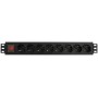 WP WPN-PDU-G01-08 Unidade de distribuição de energia (PDU) 1,5U preto 8 tomadas AC