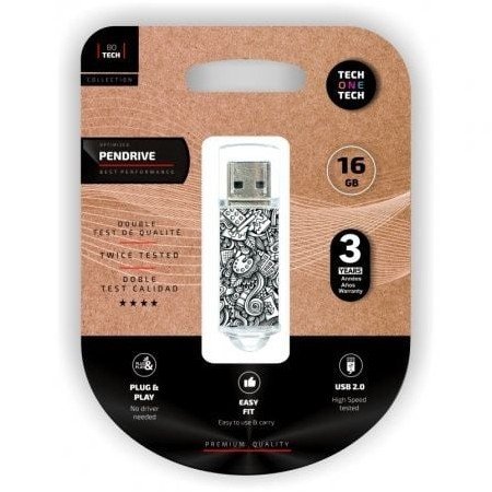 Pendrive 16GB Tech One Tech Art Déco USB 2.0