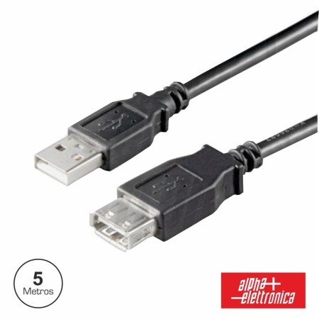 Cabo Usb-A 2.0 Macho / Usb-A Fêmea 5M Preto Polybag