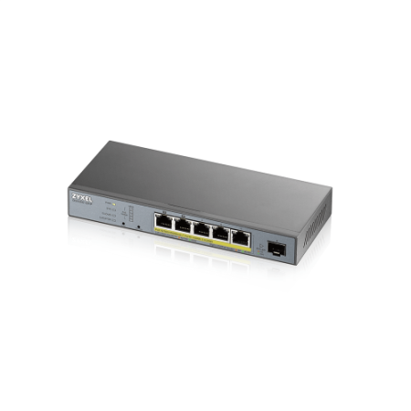 Zyxel GS1350-6HP-EU0101F Switch Gerenciado L2 Gigabit Ethernet (10/100/1000) Power over Ethernet (PoE) Cinza