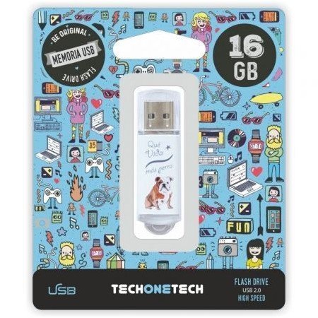 Pendrive 16GB Tech One Tech Que merda de vida USB 2.0