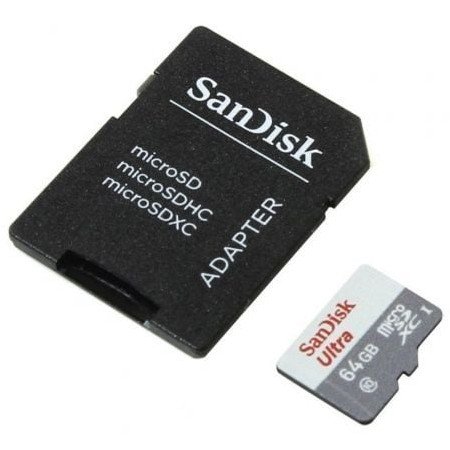 Cartão de memória SanDisk Ultra 64GB microSD XC com adaptador/Classe 10/100MB/s