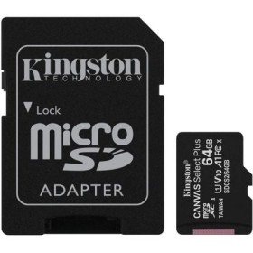 Cartão de memória Kingston CANVAS Select Plus 64GB microSD XC com adaptador/Classe 10/100MBs Cartão de memória Kingston CANVAS Select Plus 64GB microSD XC com adaptador/Classe 10/100MBs